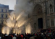 Scoppio del Carro, Firenze Fuochi d'artificio sul Carro